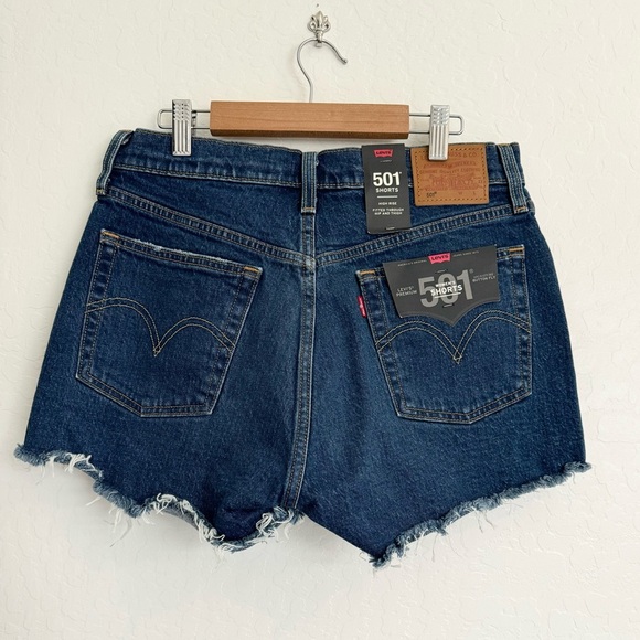 NWT Levi’s Premium 501 button fly high rise shorts size 28 - Picture 7 of 7